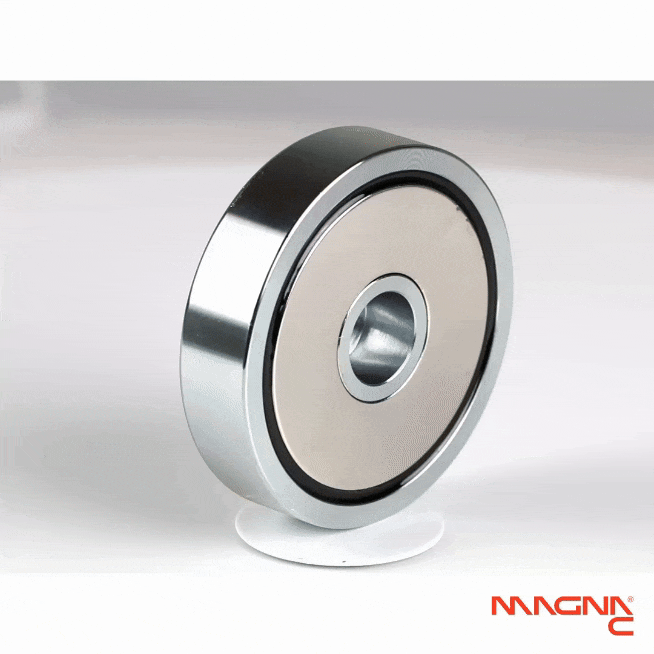 Neodym Flachgreifer Ø75x18mm mit zylindrischer Senkung Produktdarstellung