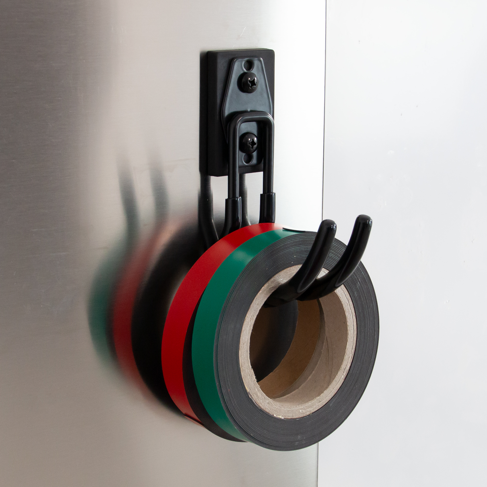 Magnetischer Geraetehalter - gummierter Magnethaken für Geräte, Werkzeug, Jacken und mehr