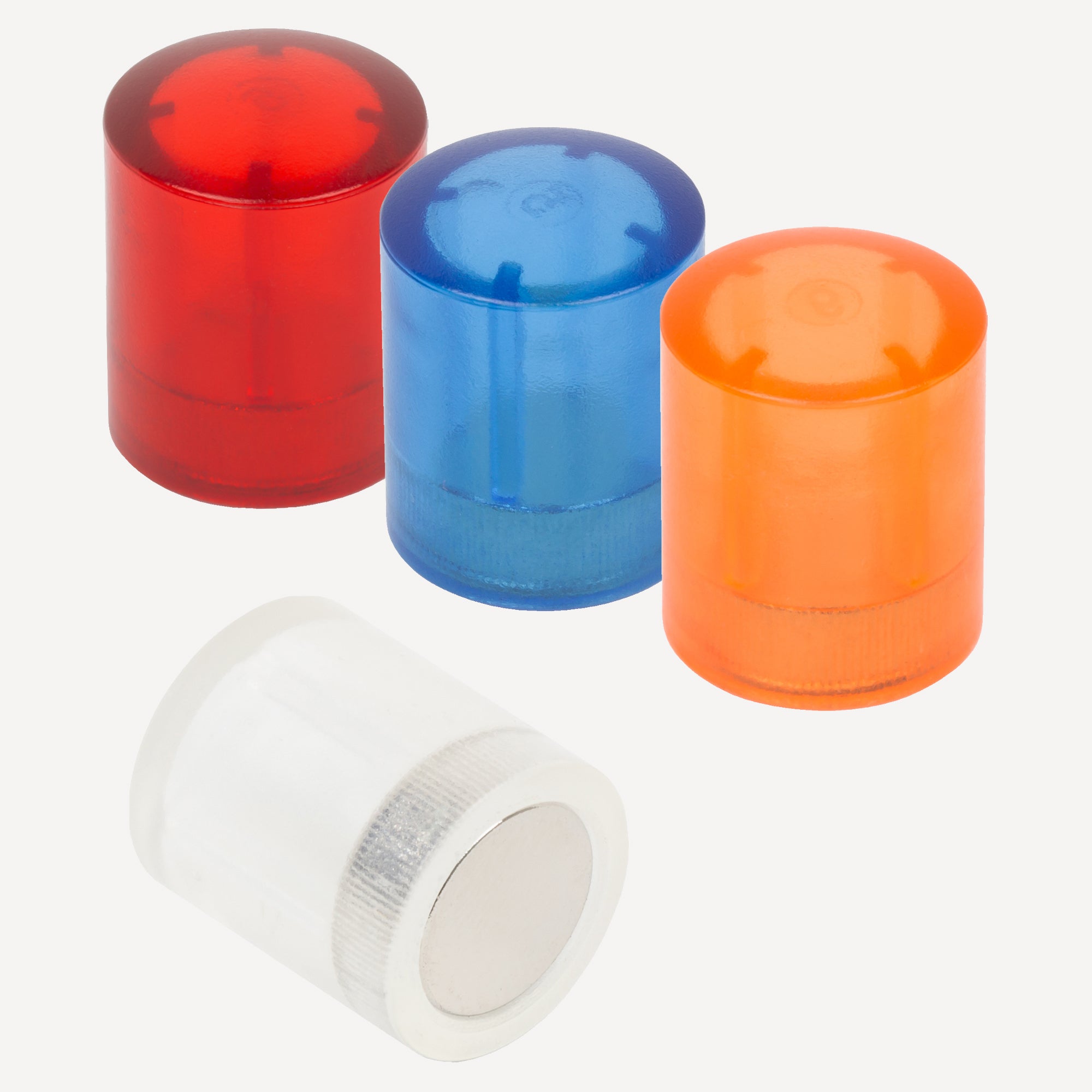 Farbige Magnete mit Neodym Ø14x17,5mm transparent