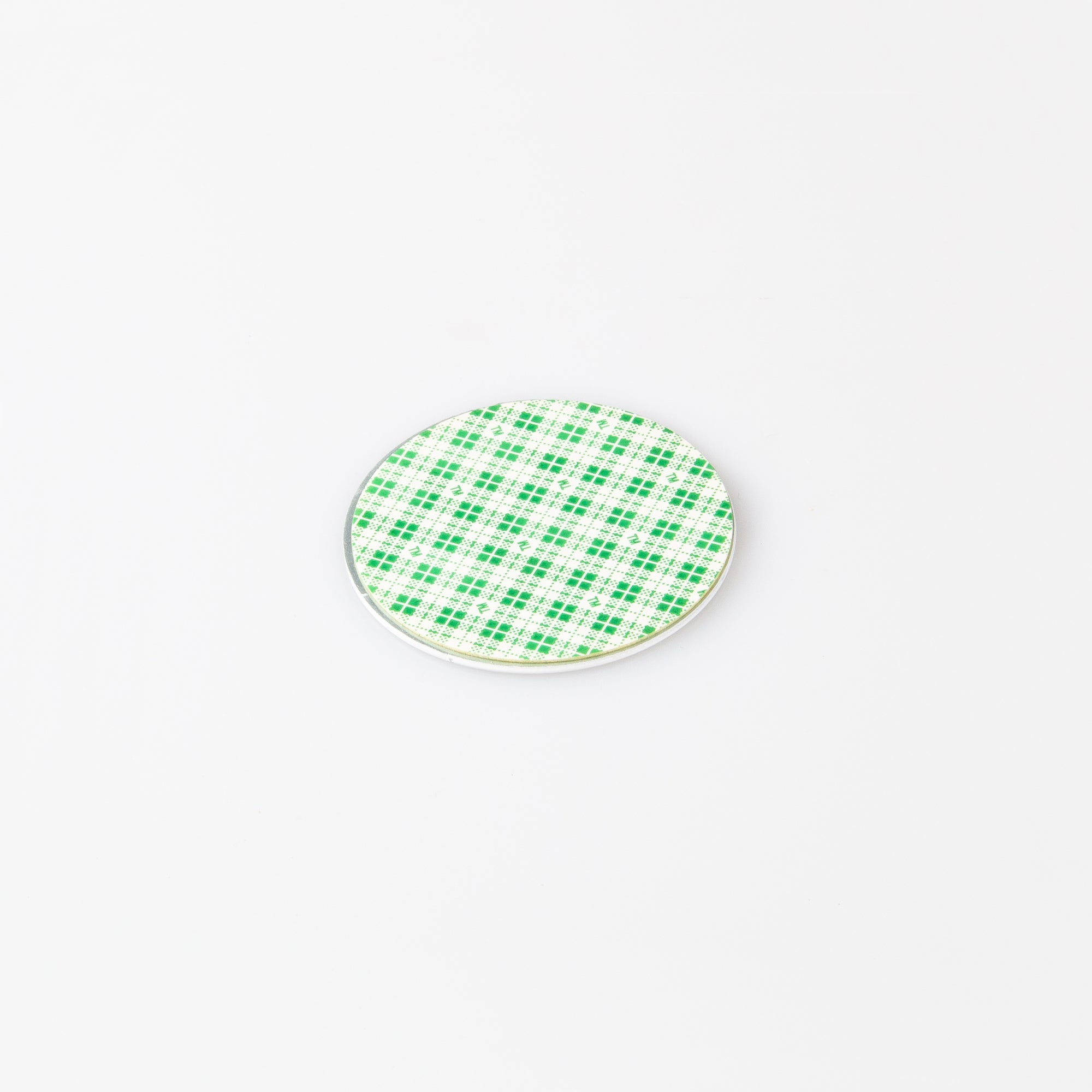 Weiße Haftplatte für Magnete selbstklebend Ø40x1mm Rückseite