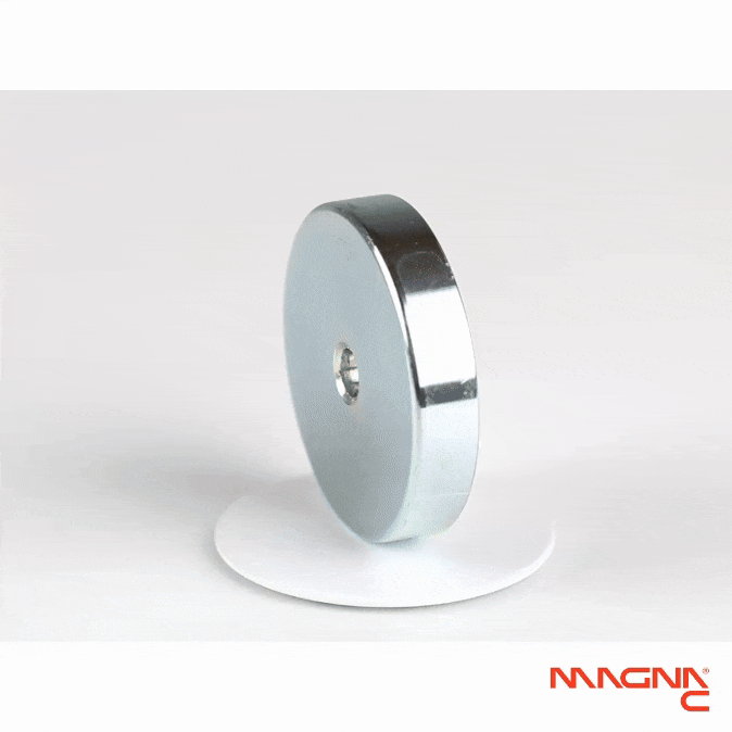 Neodym Flachgreifer Ø40x8,0mm mit konischer Senkung