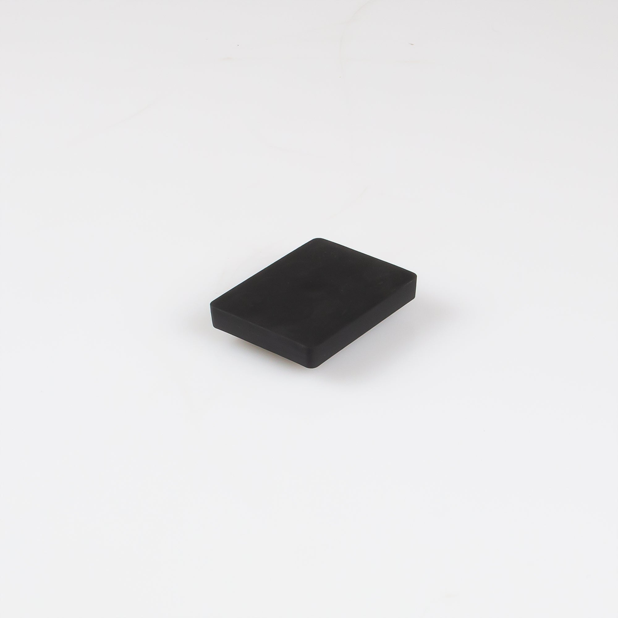 Gummiertes schwarzes Magnetsystem 59x45x8,5mm 2x Gewindebuchse M5 Haftfläche
