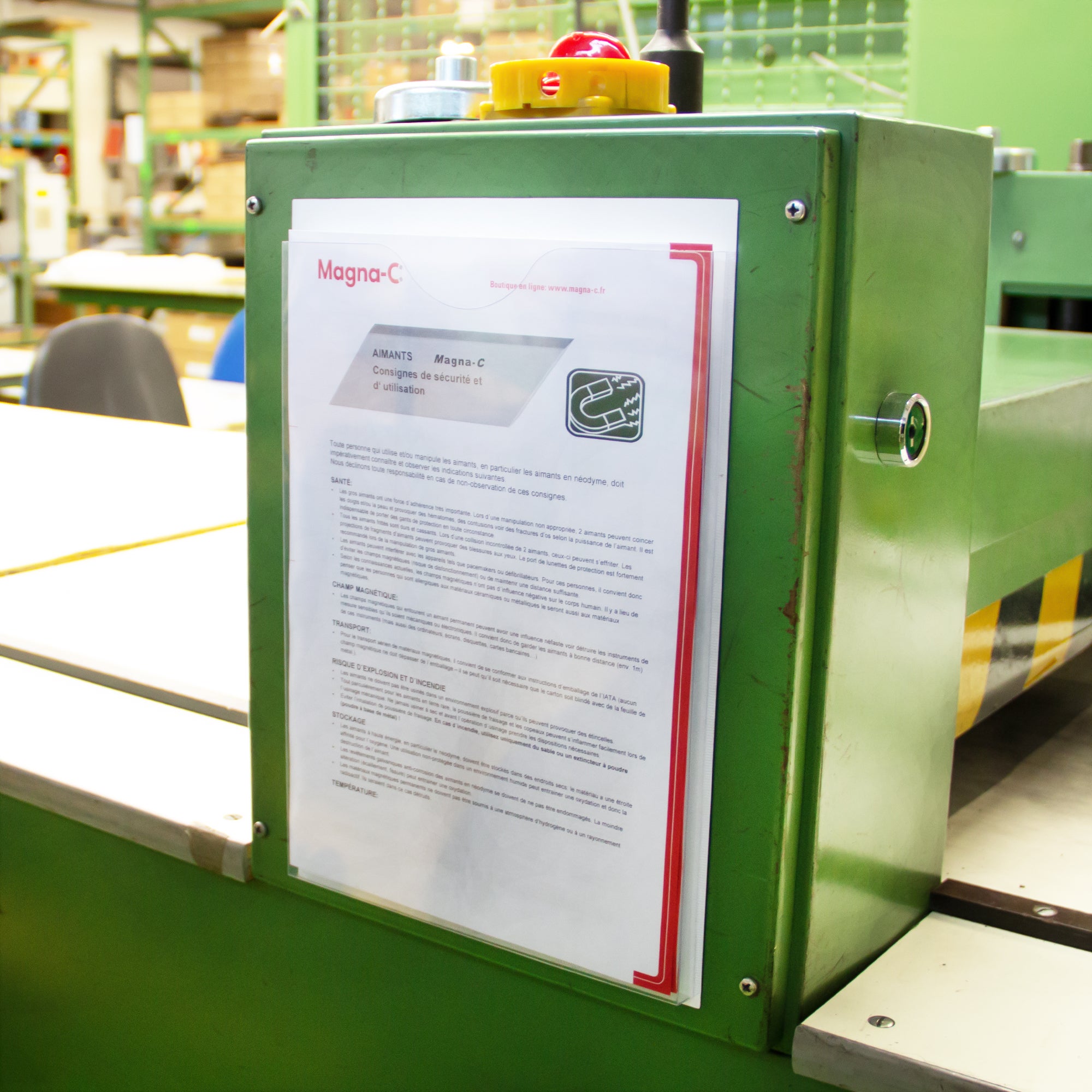 Magnetische Klarsichthülle XXL Anwendung
