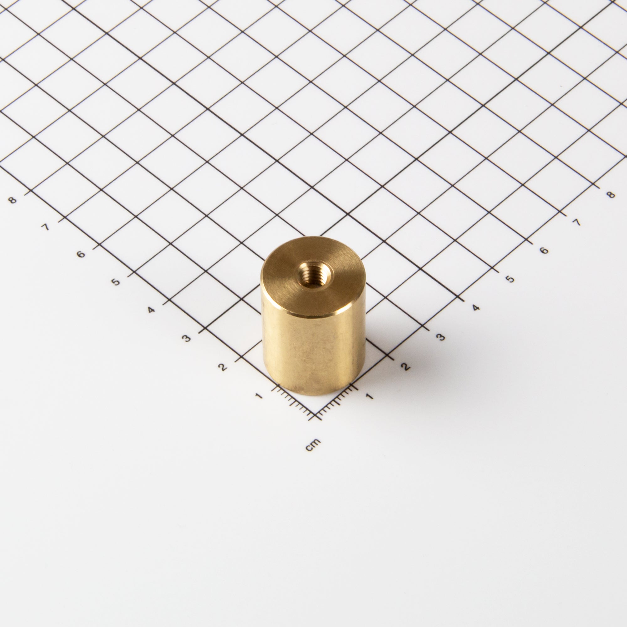 Neodym Stabgreifer aus Messing Ø20x25mm mit Innengewinde M6