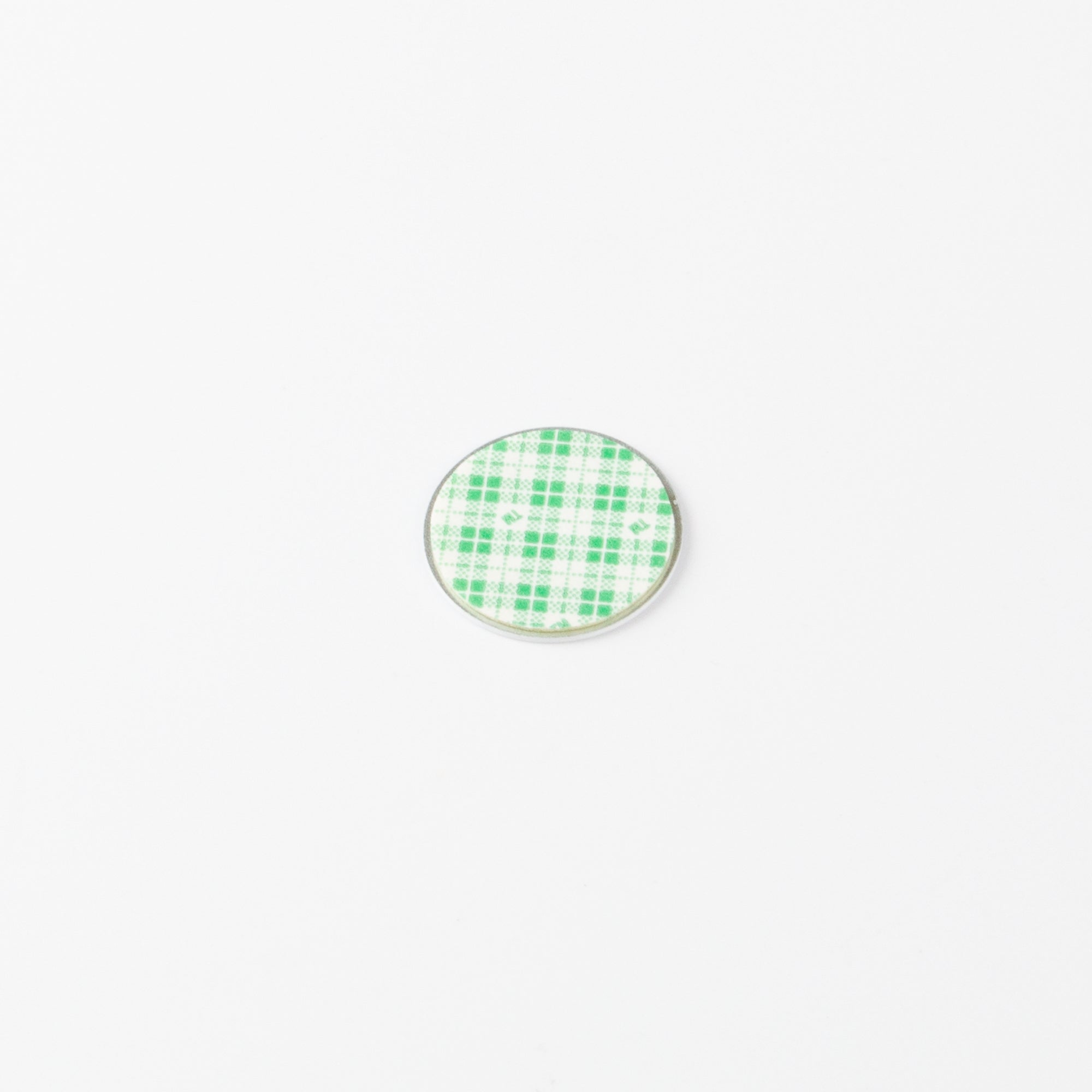 Weiße Haftplatte für Magnete selbstklebend Ø30x1mm Rückseite