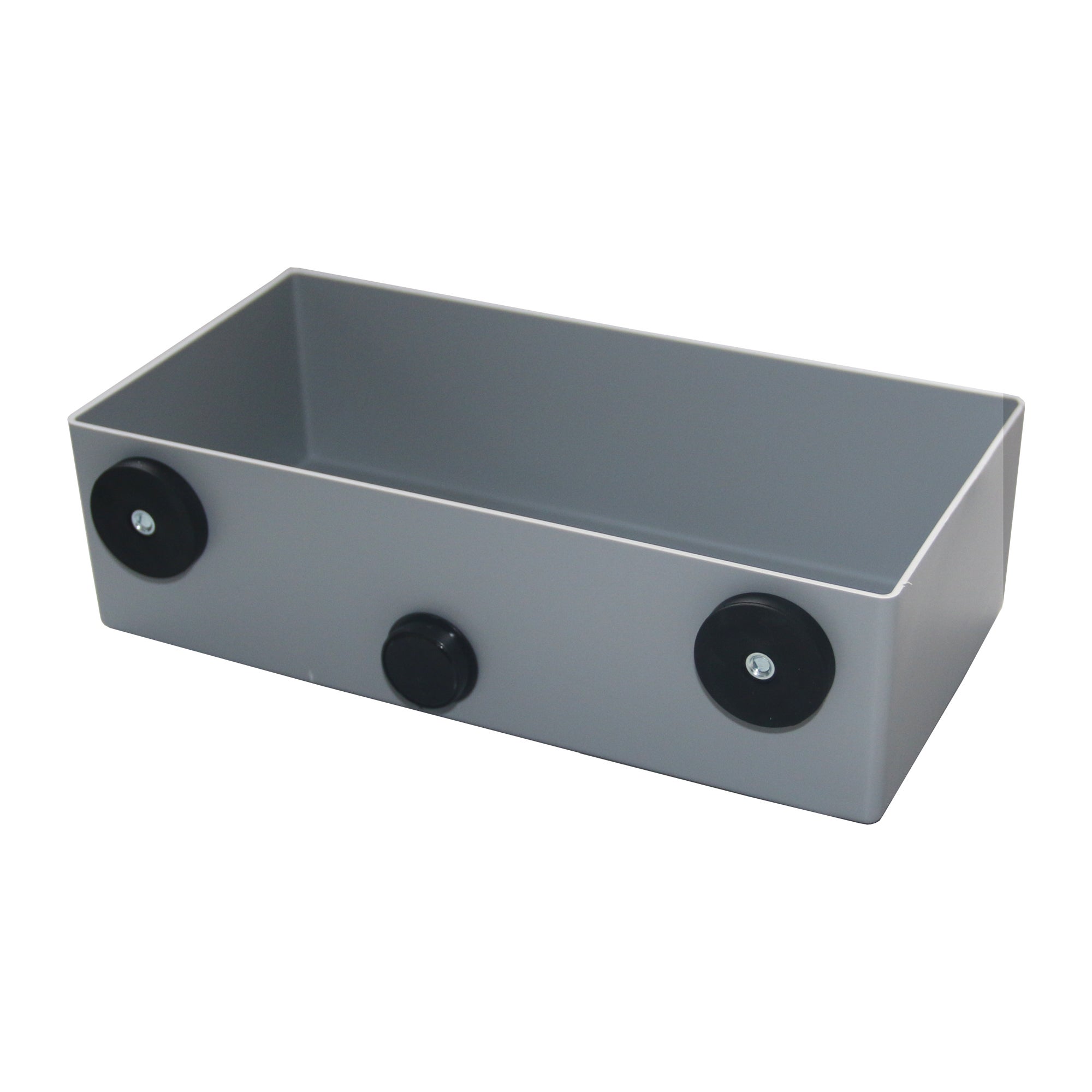 Magnetischer Sichtkasten 216x108x63mm grau Rückseite
