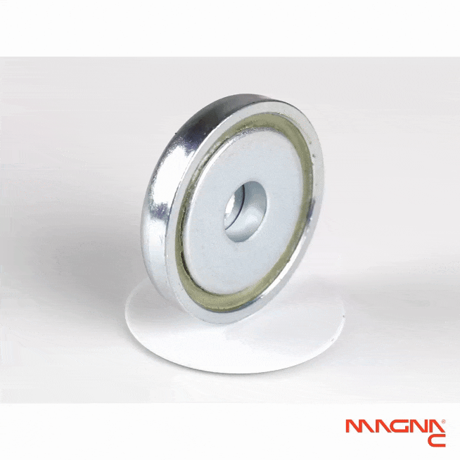 Neodym Flachgreifer Ø42x9mm mit zylindrischer Senkung Produktdarstellung