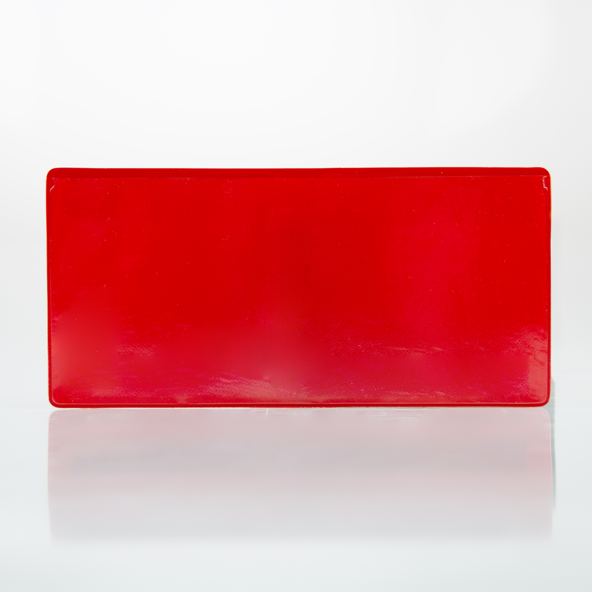 Klarsichtmagnetschild, rot, Abm.: 220x105mm, oben offen
