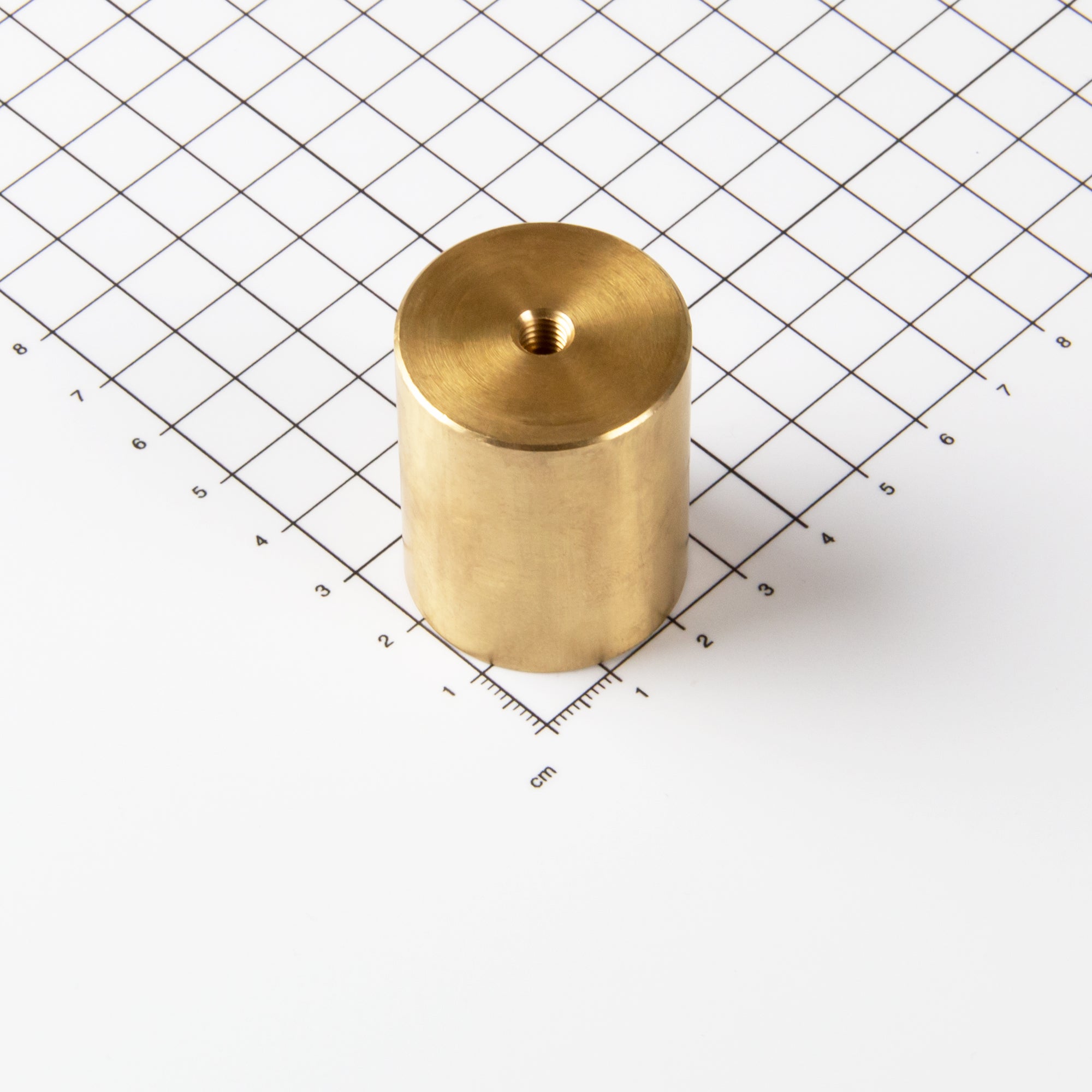 Neodym Stabgreifer aus Messing Ø32x40mm mit Innengewinde M6
