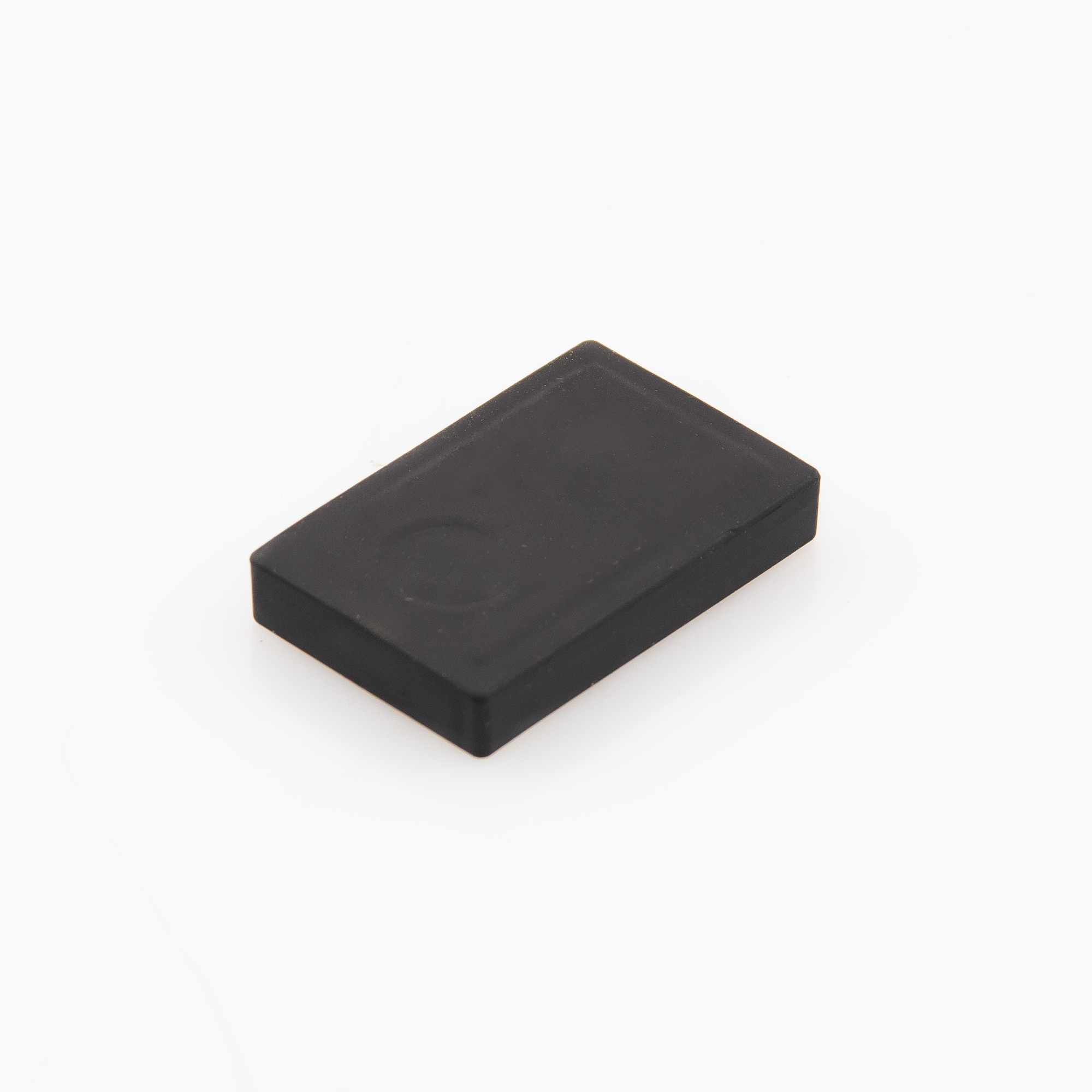 Gummiertes Magnetsystem 35x22,5x6mm mit Innengewinde 2xM4, Farbe: schwarz