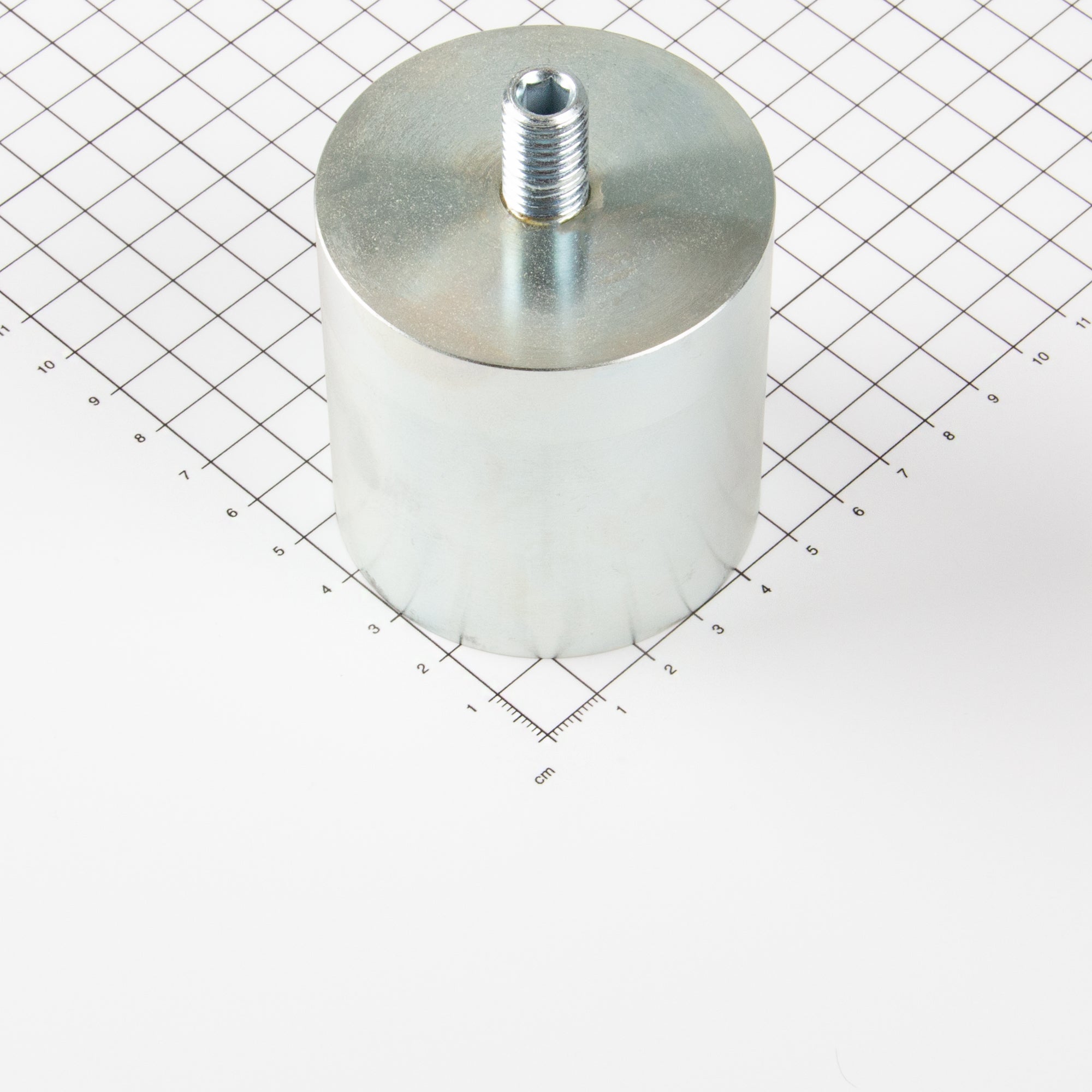 Stabgreifer aus Neodym Ø63x65mm mit Gewindezapfen M12