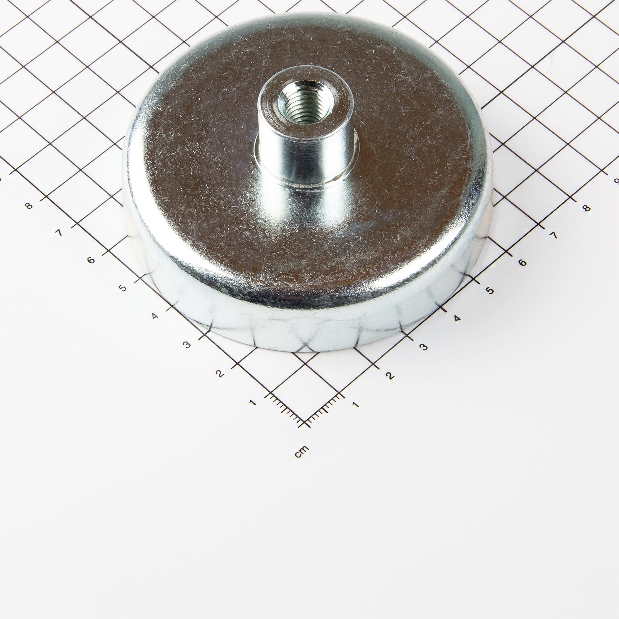 Ferrit Flachgreifer mit Gewindebuchse M10 Ø80x34mm