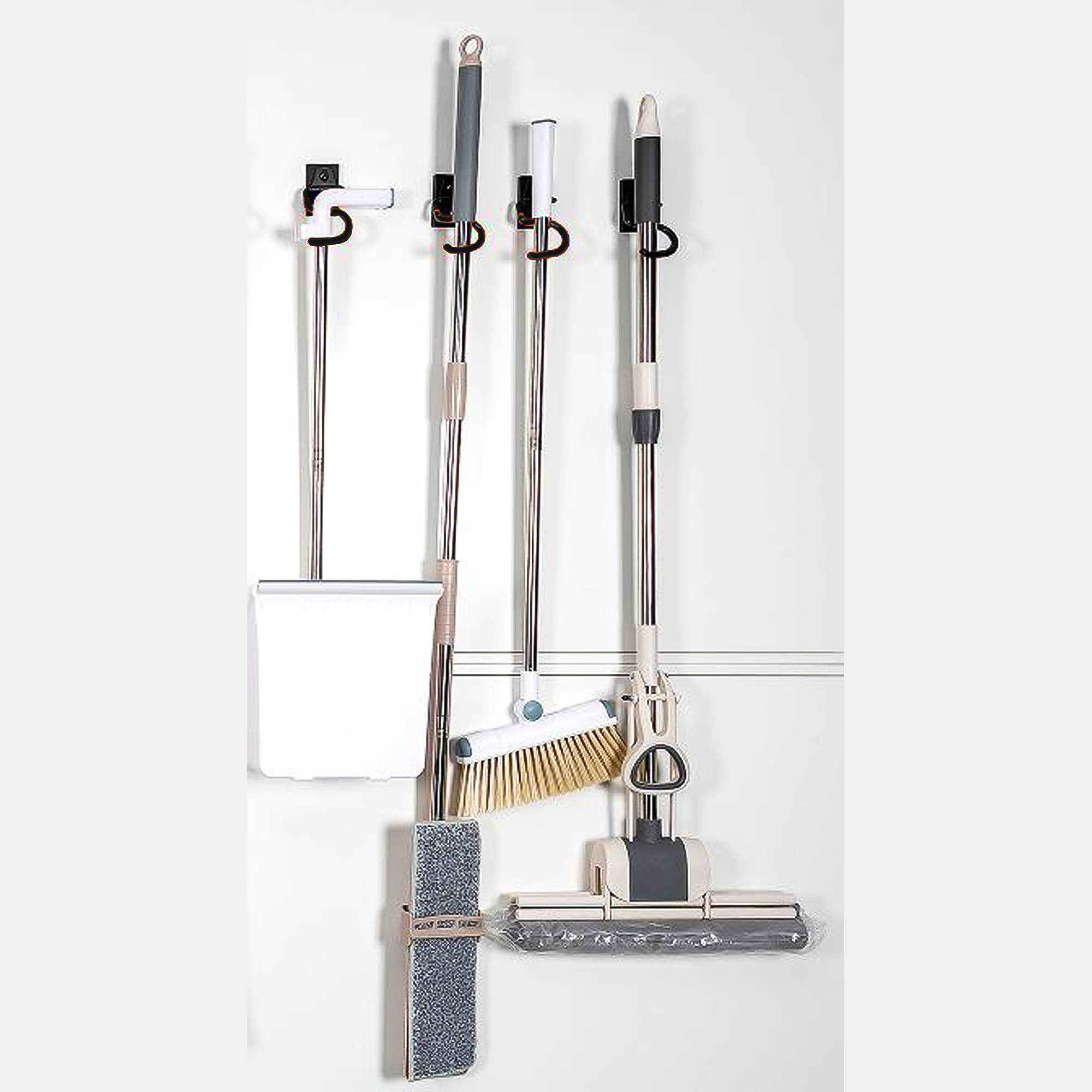 Magnetischer Geraetehalter gummiert hält Besen