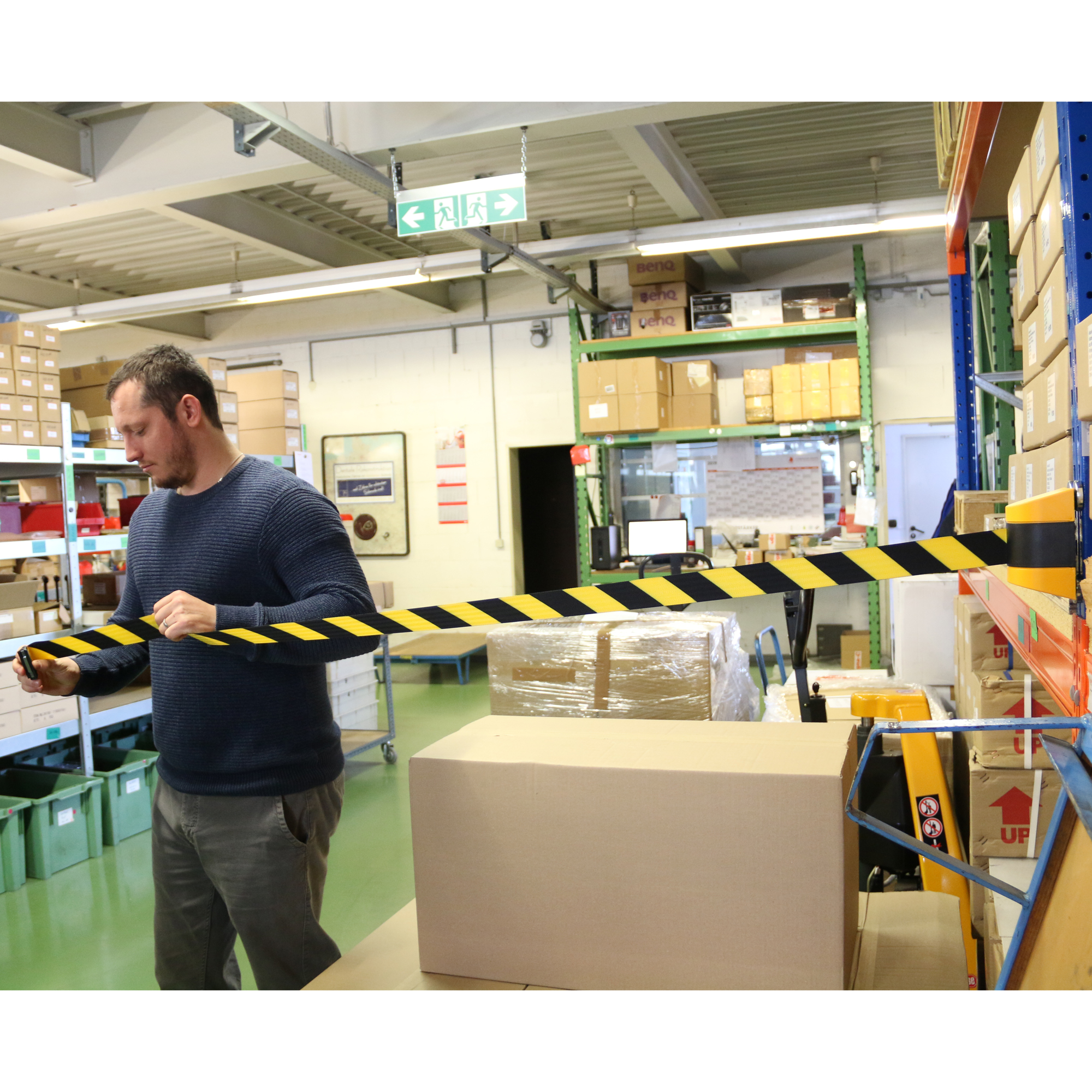 Magnetisches Absperrband Anwendung