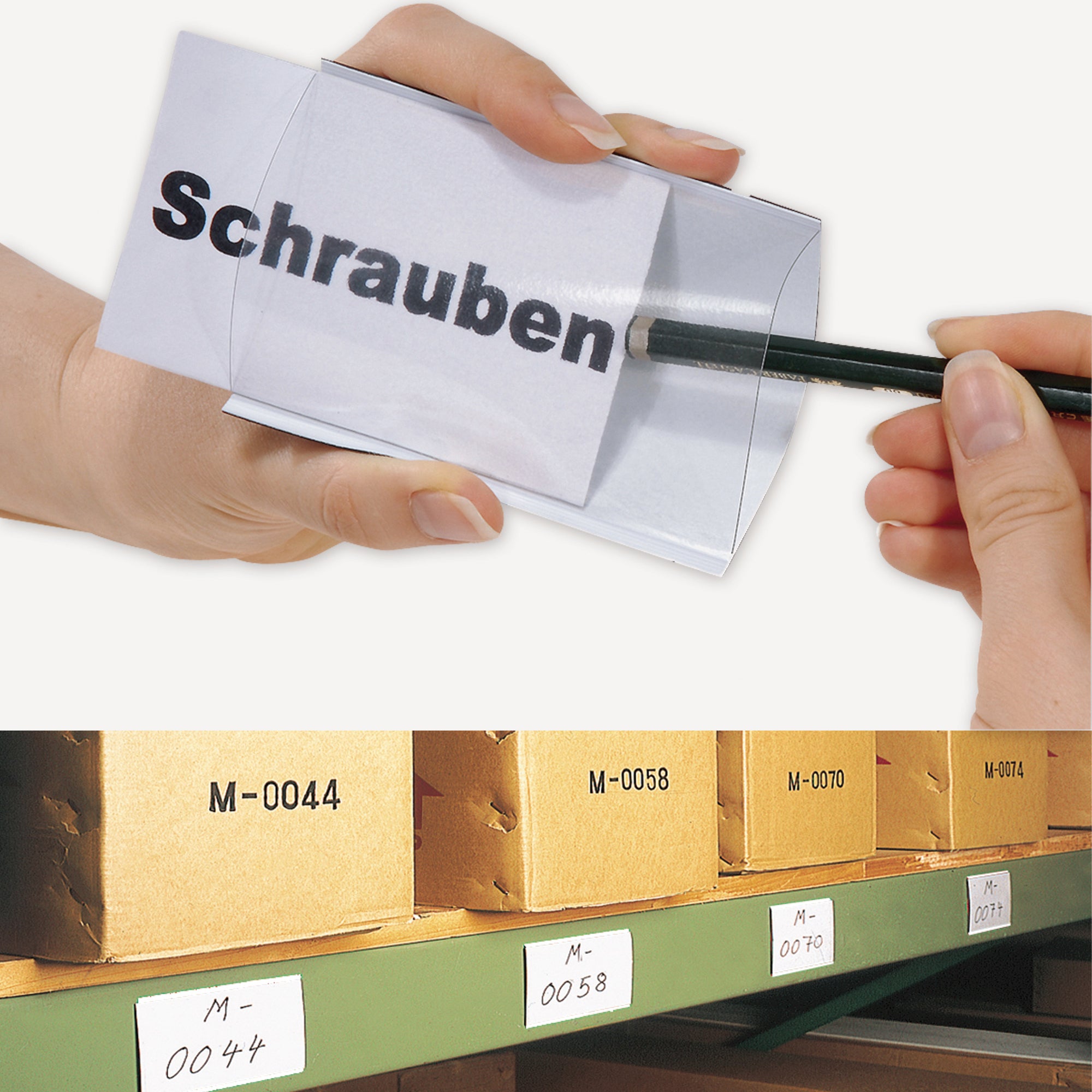 Magnetschild mit Einschub seitlich 125x65mm Anwendung