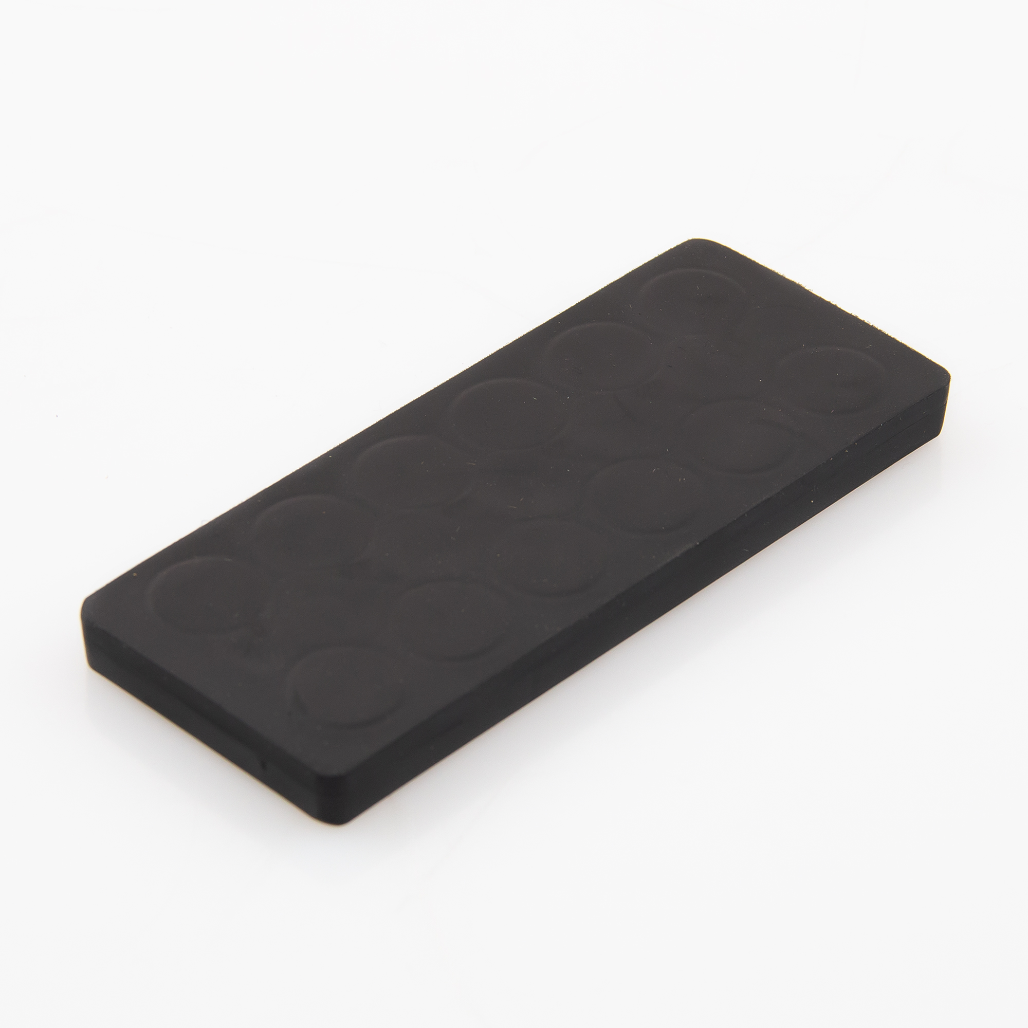 Gummiertes Magnetsystem 110x45x8,5mm mit Innengewinde 2xM6, Farbe: schwarz